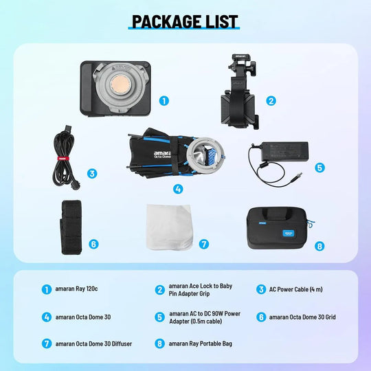 Lampara Led Rgb 120W + Octabox De 30Cm AMARAN