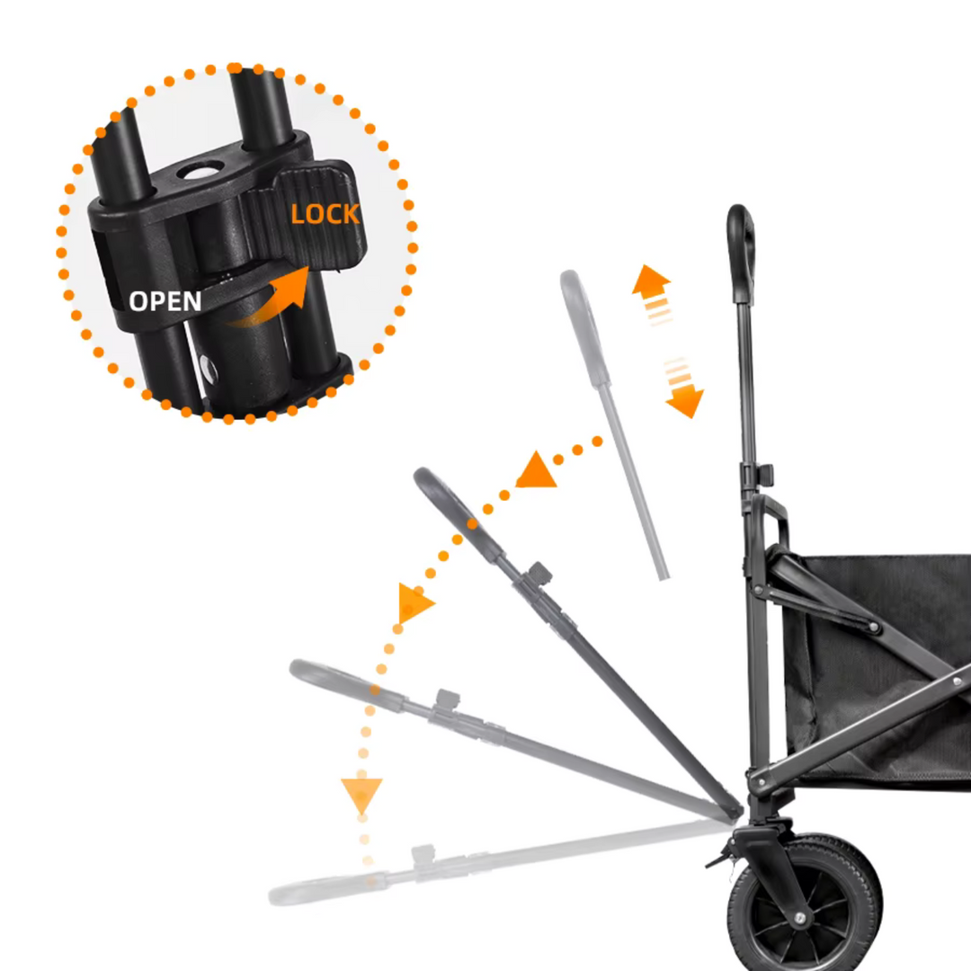 Carrito Plegable Transportador Para Equipos Pesados Hasta 90kg Ruedas Grandes