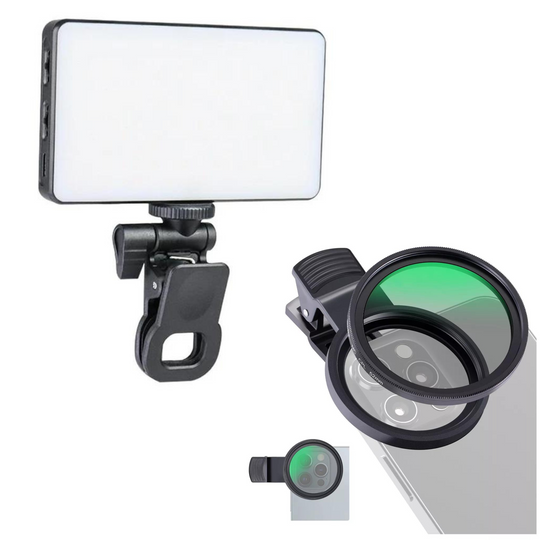 Kit Para Celular Panel Rgb + Clip Para Filtro+ Filtro CPL 52mm