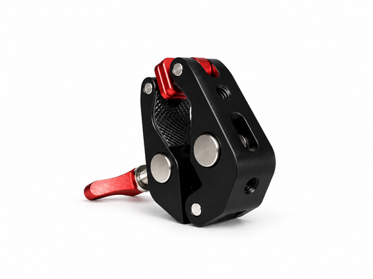 Mini Clam Tipo Cangrejo Grande Fino Con Tornillo Rojo O045