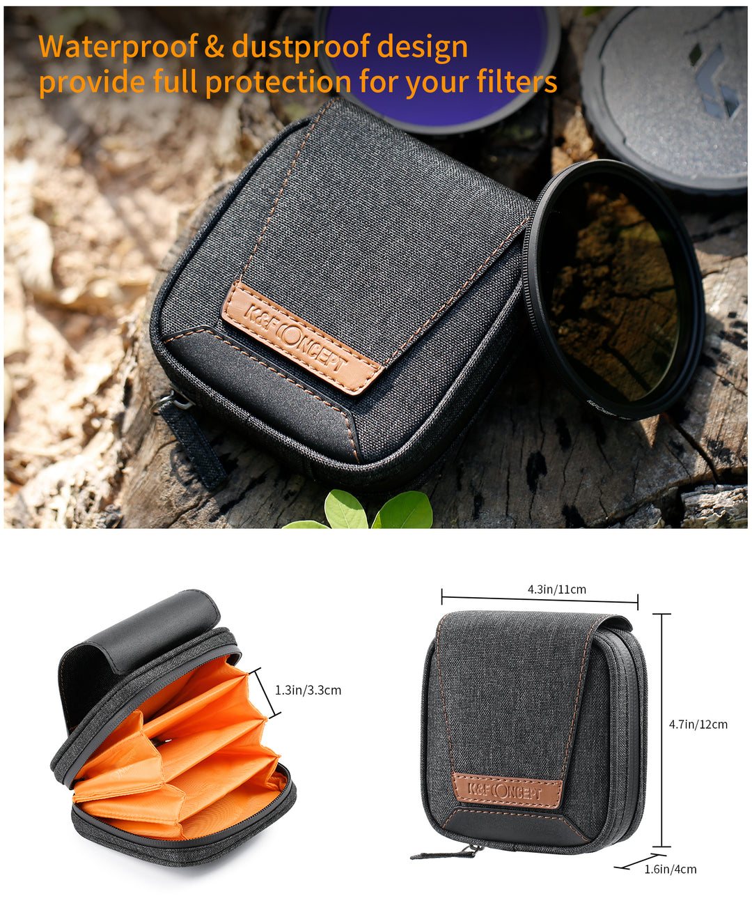 Estuche Para Filtros Circulares 4 Bolsillos K&F Concept