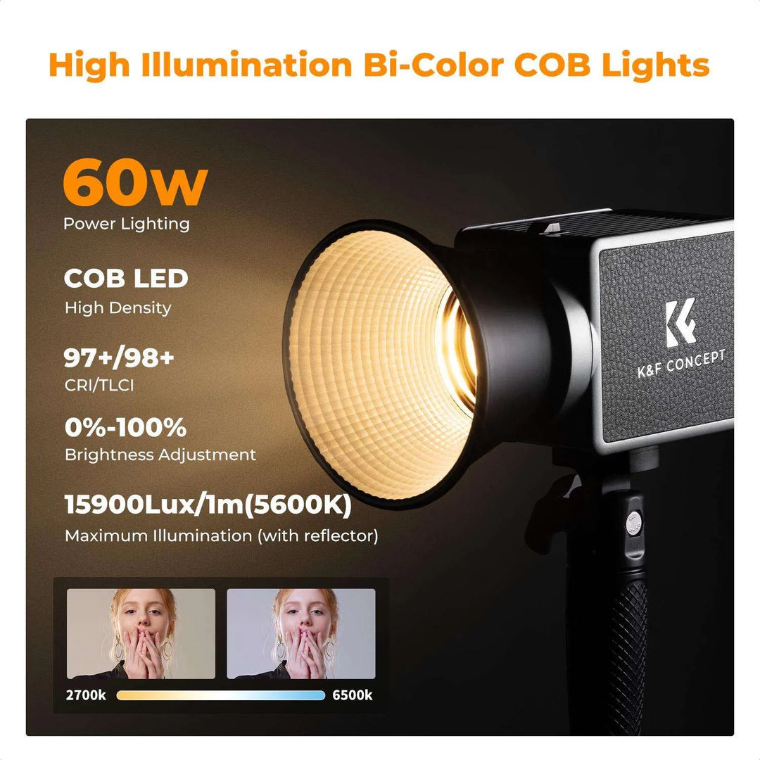 Luz Led Portatil De 60W Bicolor K&F Concept KF34045
