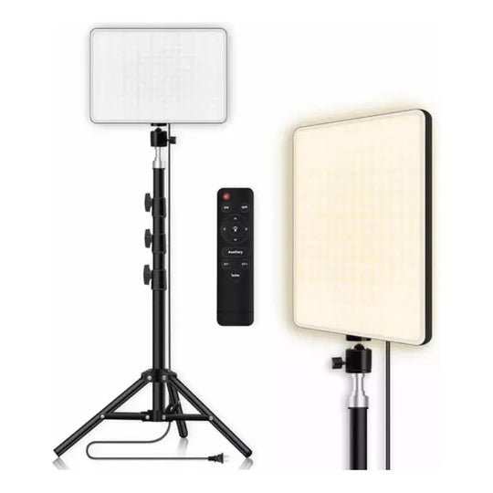 Kit Iluminación Panel Luz Led Pro + Trípode 70cm Streaming