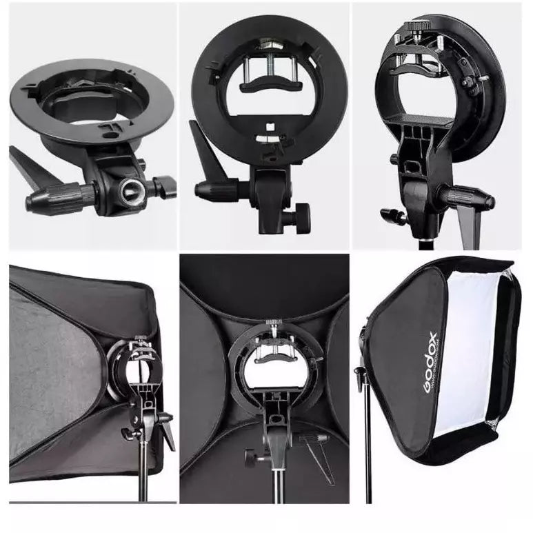 Kit Softbox Para Flash Difusor Godox 40x40cm + Tripode