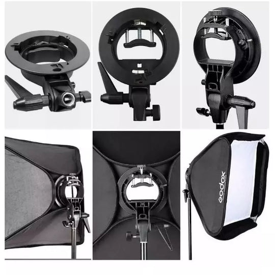 Kit Softbox Para Flash Difusor Godox 40x40cm + Tripode