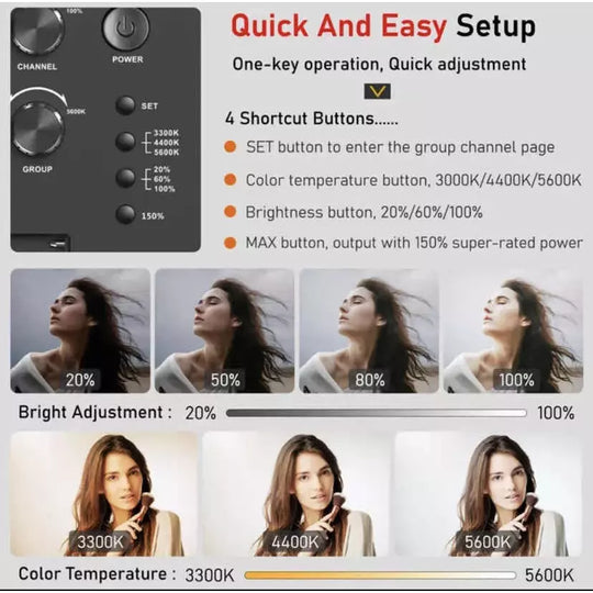 Lámpara Led Panel 50W Viltrox Bicolor VL-D640T