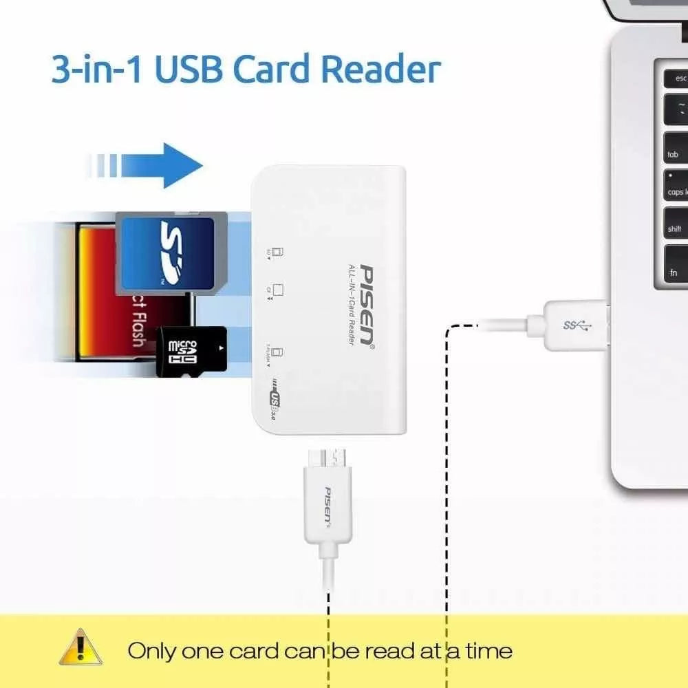 Lector Memorias Tarjetas Usb 3.0 Puertos Micro Sd Sd Tf