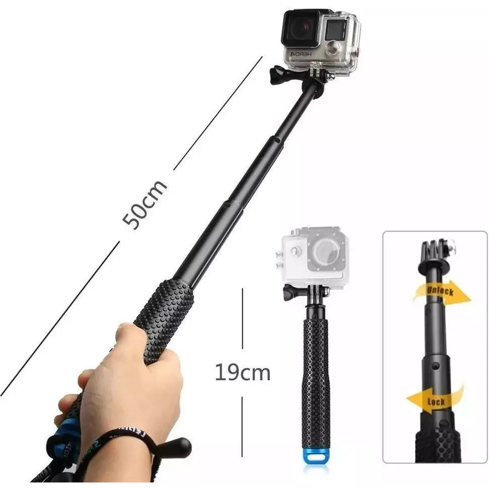 Monopod Sumergible Selfie Aluminio Para Camaras De Accion - LA BOUTIQUE FOTOGRAFICA ACCESORIOS GOPRO LA BOUTIQUE FOTOGRAFICA