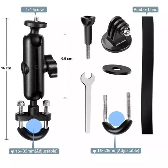Soporte Tipo Ram Alta Calidad Motowolf Abrazadera Para Tubos - LA BOUTIQUE FOTOGRAFICA ACCESORIOS CAMARA DE ACCION LA BOUTIQUE FOTOGRAFICA