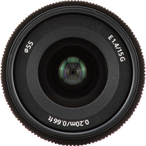Lente Sony E 15 mm f/1,4 G