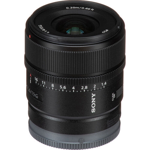 Lente Sony E 15 mm f/1,4 G