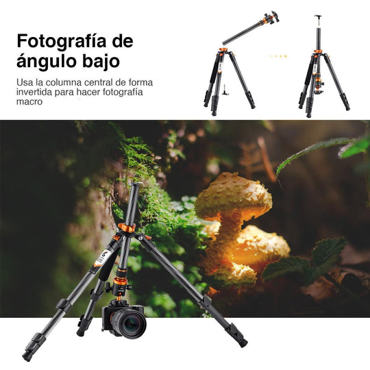 Trípode En Fibra De Carbono Cabeza de Bola Monopie K&F Concept