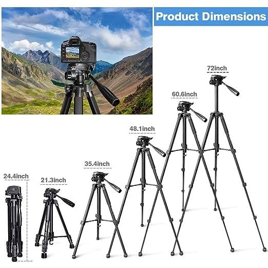 Trípode Profesional De Fotografía 1.82m Ubeesize MT72