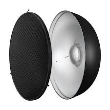 BEAUTY DISH PLATEADO BOWENS BDR-S55 CON GRID HC55 GODOX