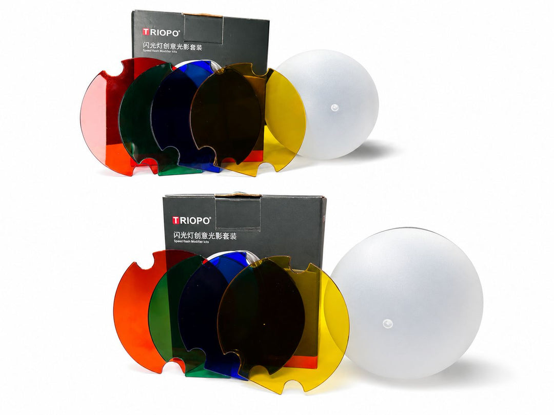 KIT DE DIFUSORES PARA FLASH DE FOTOGRAFIA TRIOPO TR-08