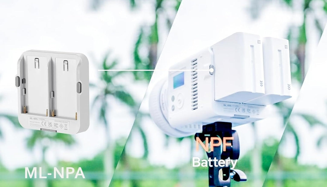 PLACA ADAPTADORA BATERIAS NP-F PARA LUCES LED GODOX ML-NPA