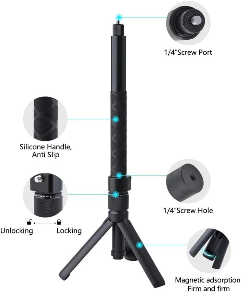 ACC GOPRO MONOPOD GIRATORIO 1.20CM + MINI TRIPODE 320-40