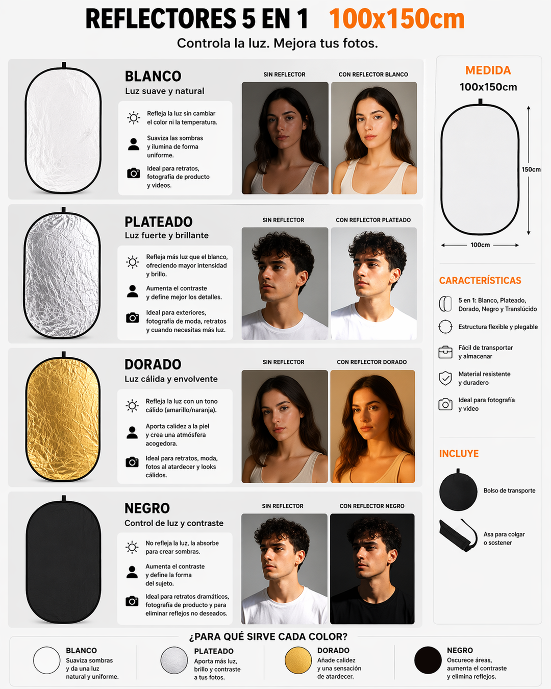 Flex Para Fotografia 5 En 1-100X150Cm GODOX