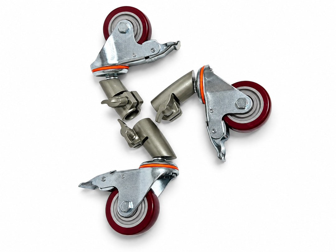 Ruedas Dolly 8cm Para Tripodes C- Stand Con Freno