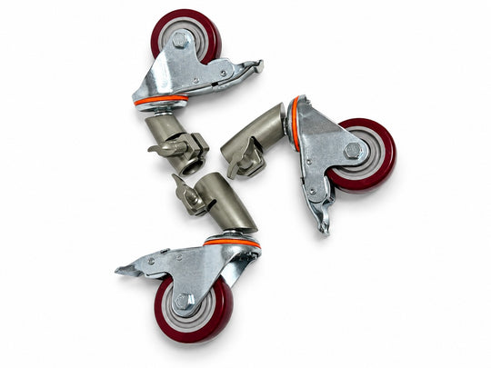 Ruedas Dolly 8cm Para Tripodes C- Stand Con Freno