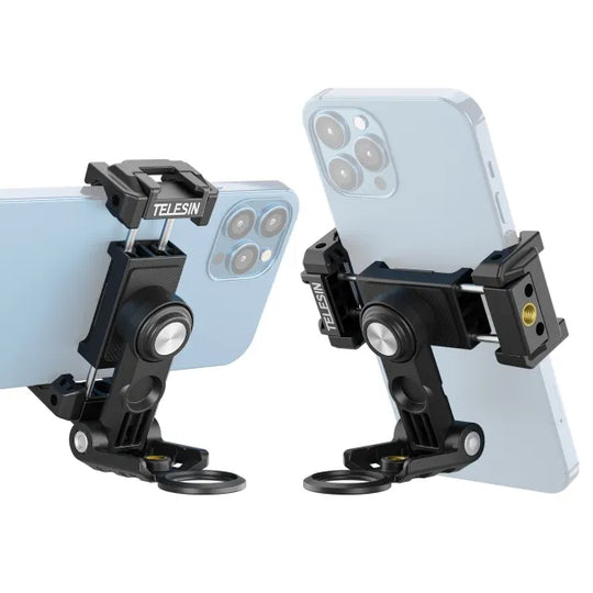 Soporte Celular Multifuncion Telesin Giratorio 360 para Tripode o Zapata