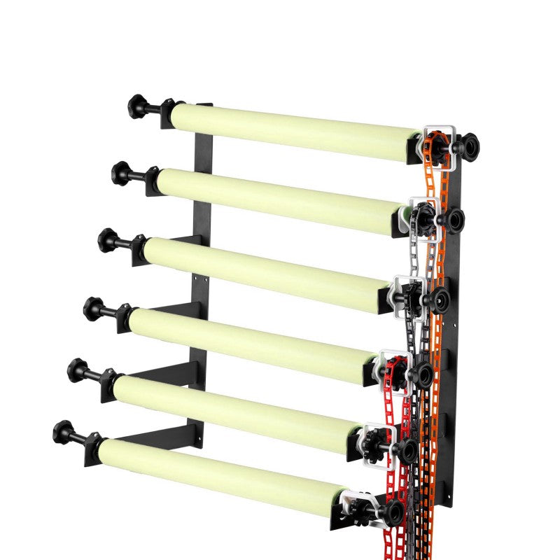 Kit De Soporte Y Rodillos De Pared Para Fondos 6 Puestos