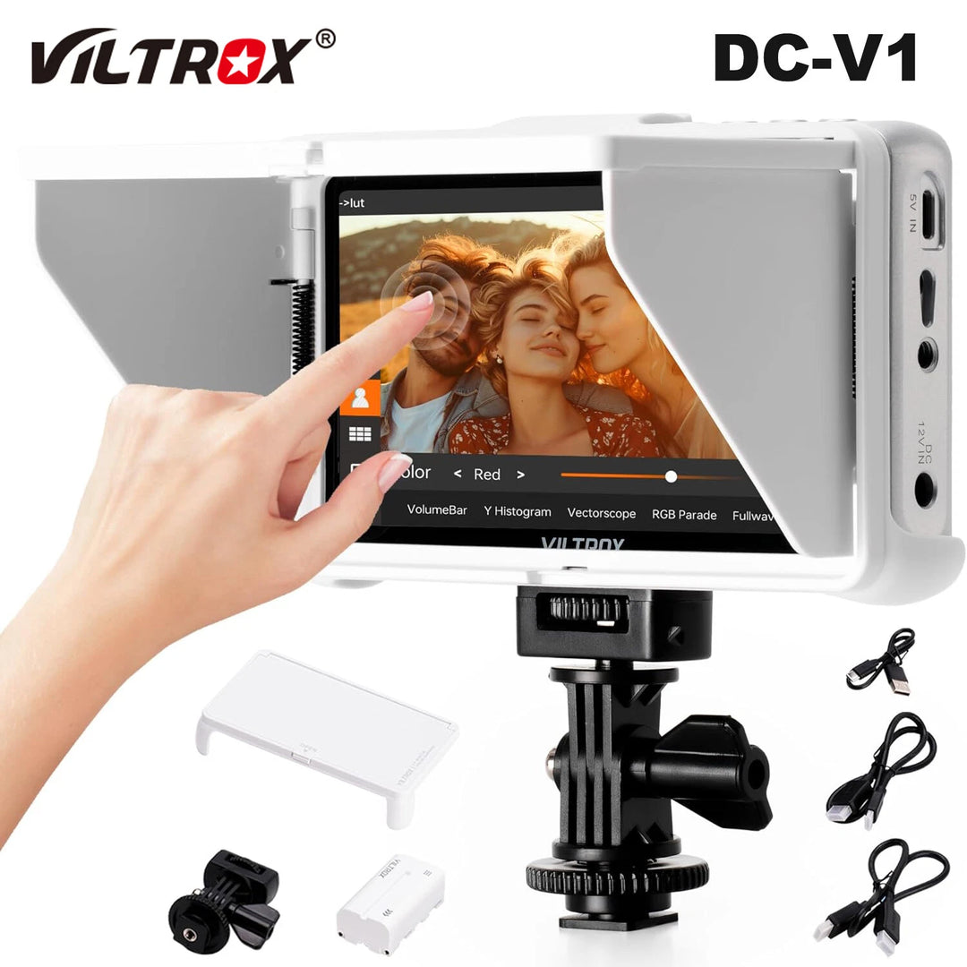 Monitor Para Camaras, Viltrox Entrada y Saldia HDMI, DCV1